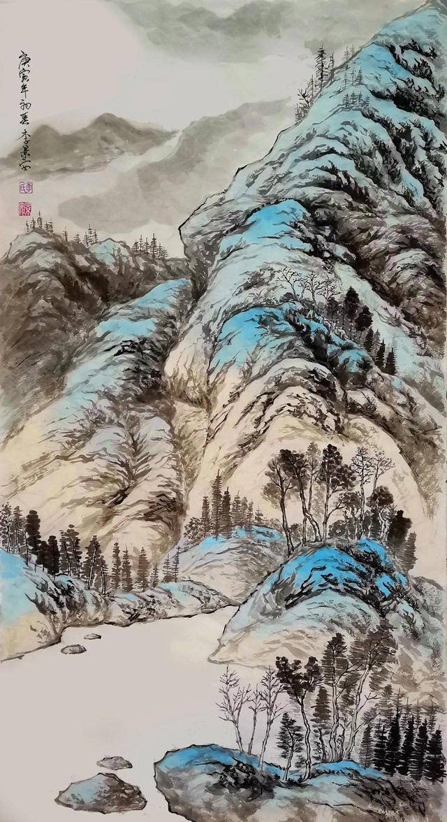 李景安国画山水画作品欣赏