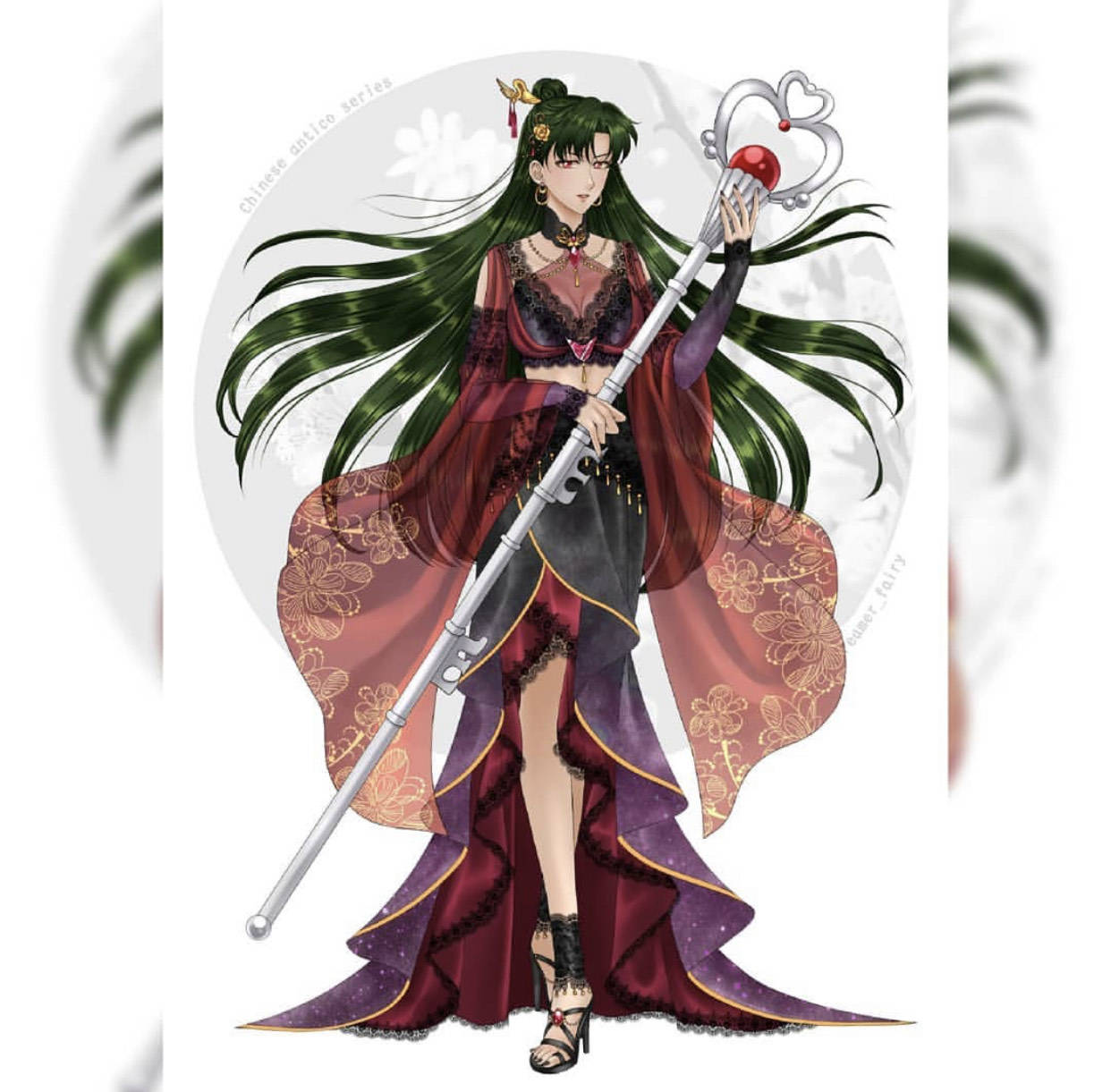 杨贵妃|《美少女战士》遇上唐装，月野兔堪比杨贵妃，红衣火野丽很吸睛