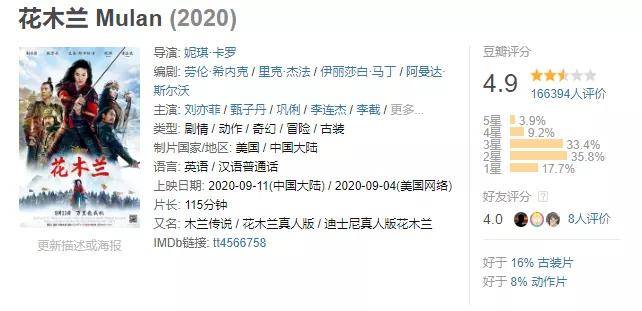 《花木兰》替身曝光，颜值不输刘亦菲，可惜了这样的好阵容