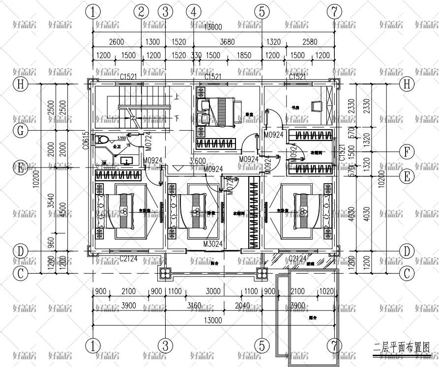 农村自建房设计图二层