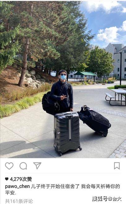 陈尊佑|原创陈坤分享儿子近照，儿子刚成年已身材魁梧，越长越不像他？