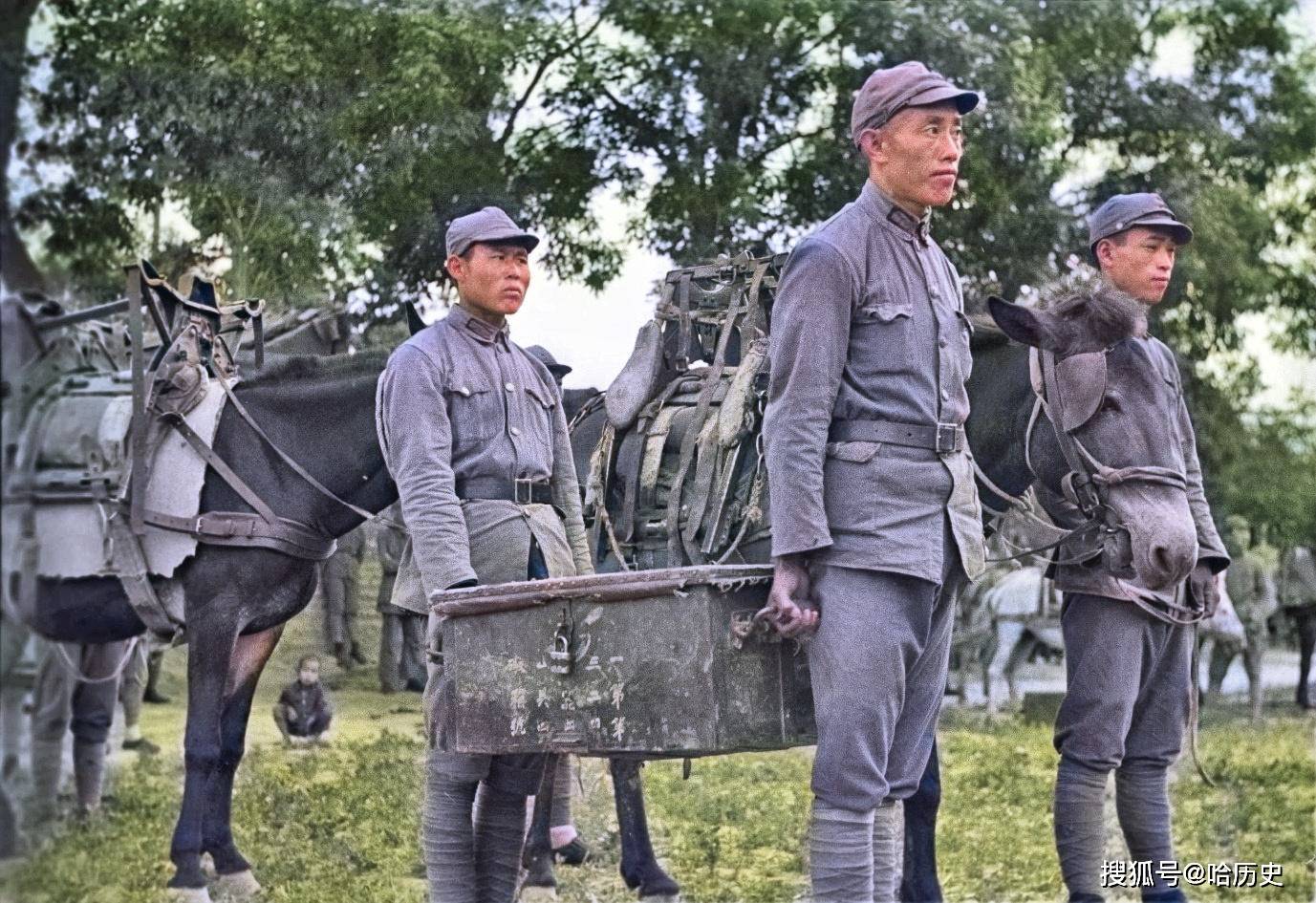 彩色修复老照片19361937年中国人民红军抗日先锋军