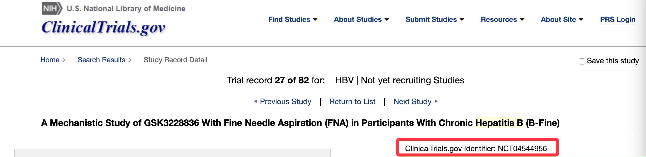 受试者|乙肝在研新药GSK836，IIa期细针抽吸，中国提交临床申请
