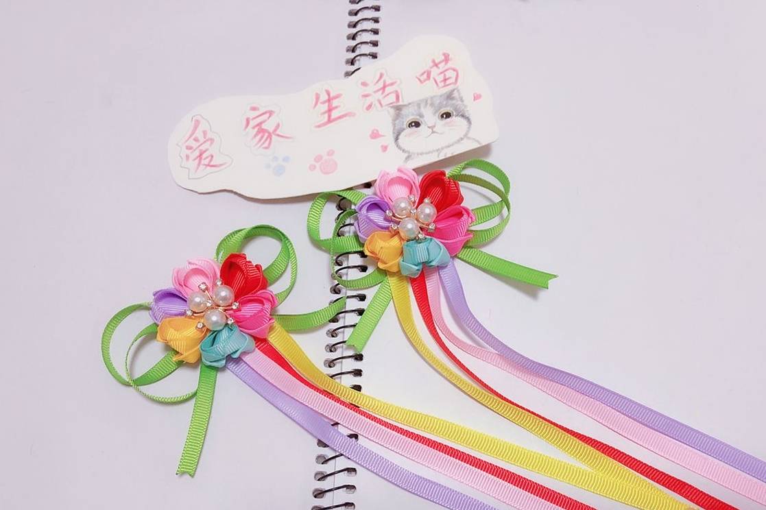 童趣|带你看一看那些漂亮又童趣的彩色儿童发饰，附制作教程