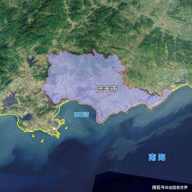 原创6张地形图快速了解广东省汕尾市辖的4个区县市