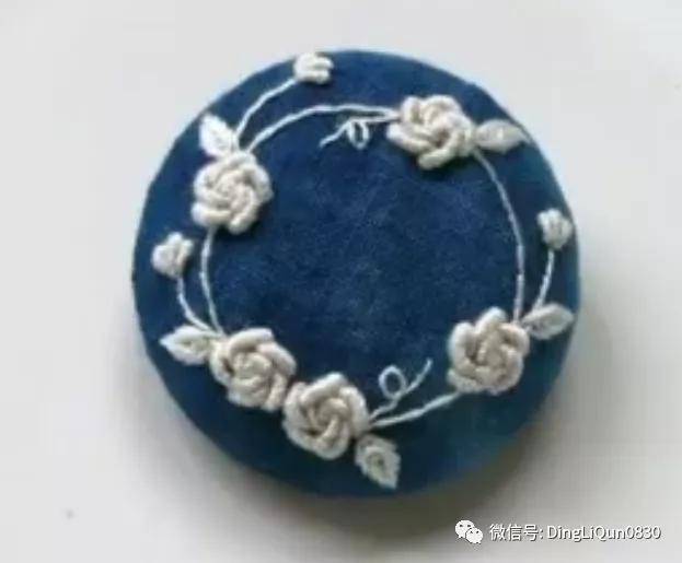 手绣|「刺绣作品」50款时尚的手绣布料纽扣，也许用的到！