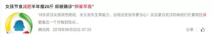 18歲少女節食減肥，竟導致生育能力喪失？ 健身減肥達人 第2张
