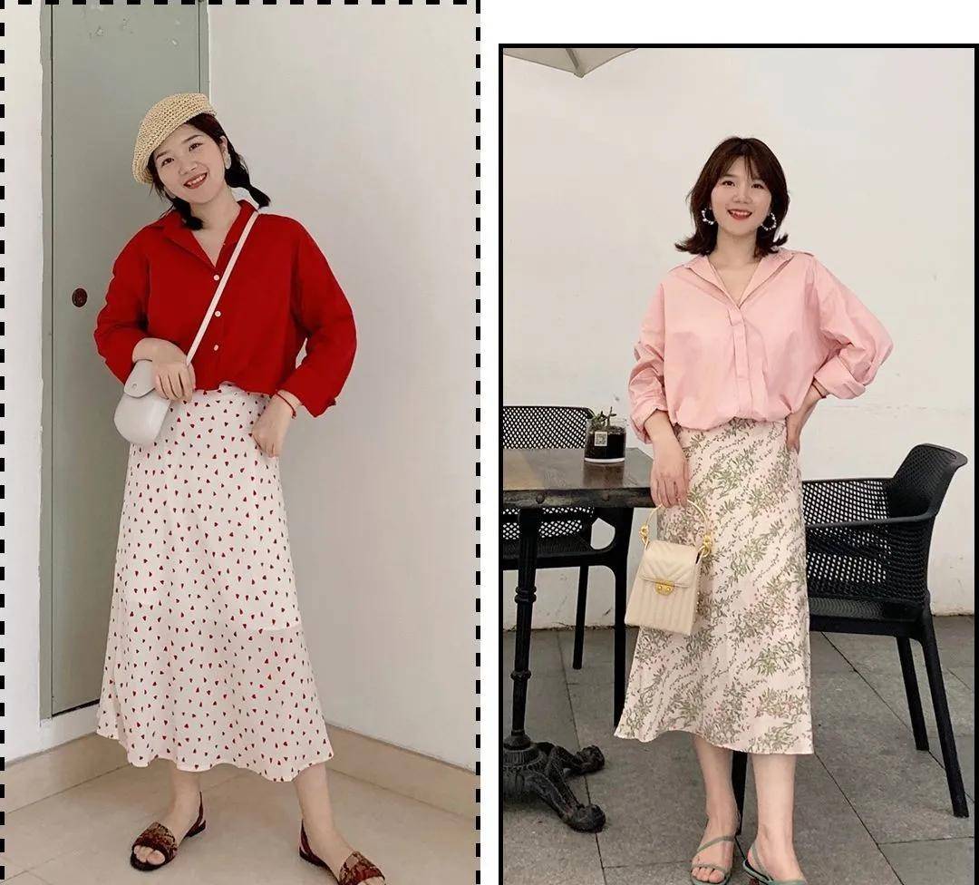 外套|美上天的 “ 桔梗裙 ” 今秋依然火爆，桔梗裙+薄外套的早秋搭配=最气质！