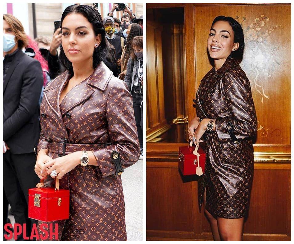 暴发户|同场看秀，乔治娜满身logo像暴发户，LV太子妃素颜却抢镜