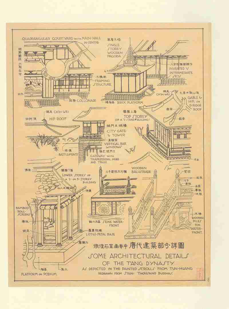 梁思成的古建筑手绘稿:当时没有cad,但精美程度却令人叹为观止