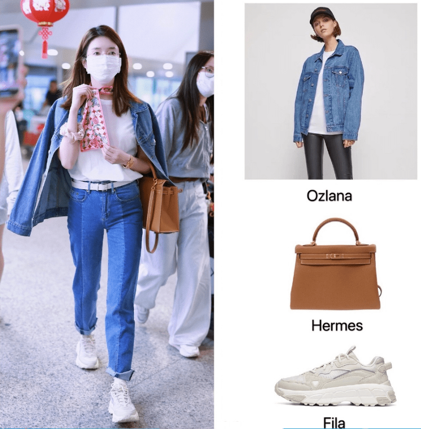 江疏影|34岁的江疏影再次挑战jk裙，谁知遭路人抓拍后，暴露真实腿长