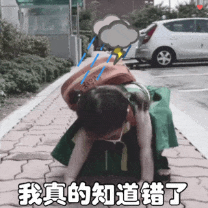 黄夏温下跪道歉表情包|对不起,我错了