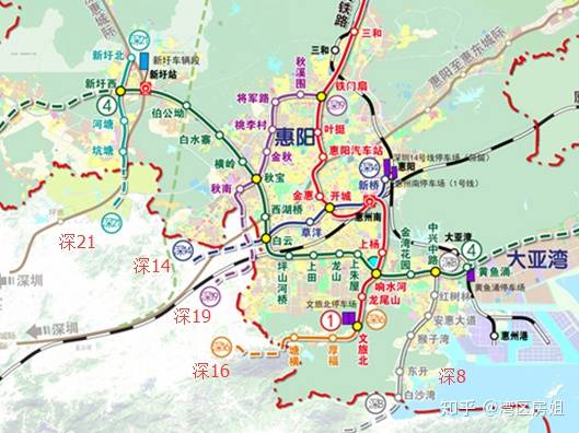早前的深圳地铁接驳惠州规划草案