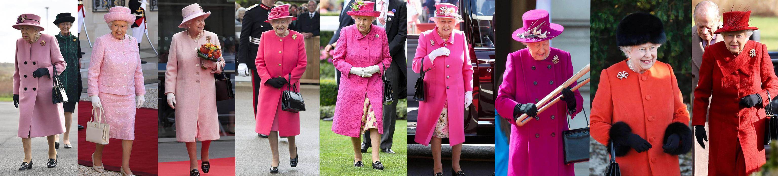 女王|英女王时隔七月终于现身，穿蜜桃粉大衣太可爱，彩虹造型展少女心