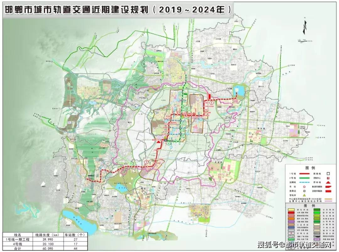 邯郸市城市轨道交通近期建设规划示意图 近期建设规划 近期建设方案