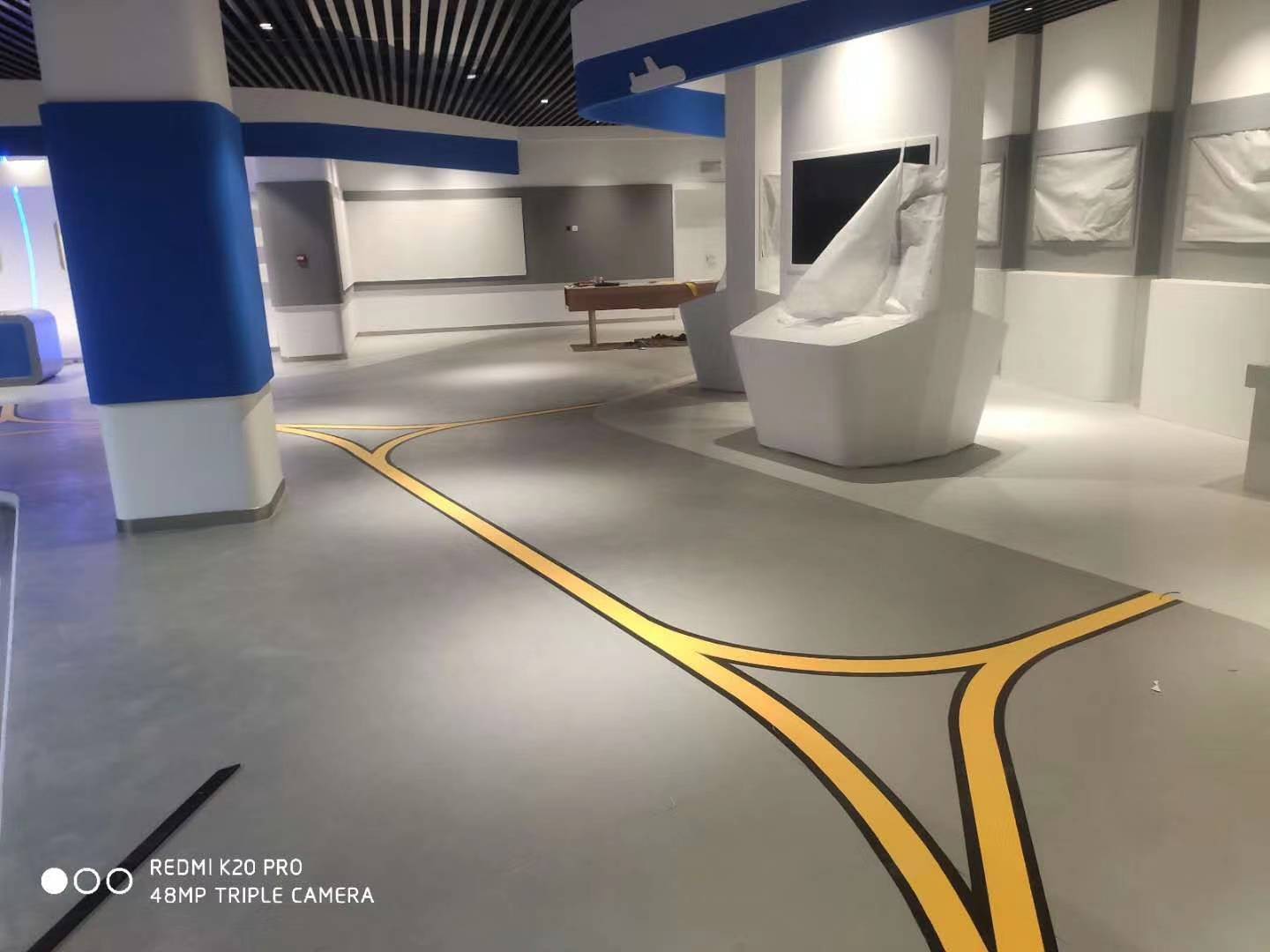 pvc塑胶地板材料在展厅地面的应用方案