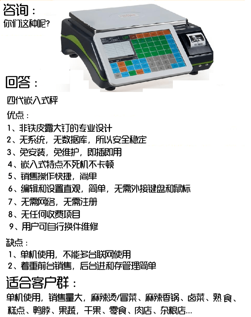 概论|什么是PC组装收银秤 PC触摸屏称重收银一体机