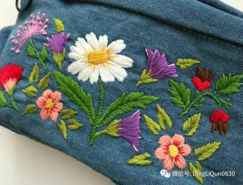 刺绣作品70个精美的刺绣图案装饰衣物很好用