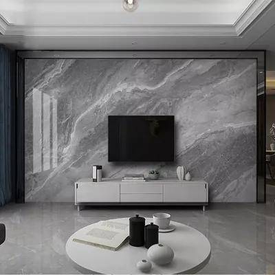 石作为电视背景墙时,则可以极大地提高居家空间质感,就像一幅独特天然