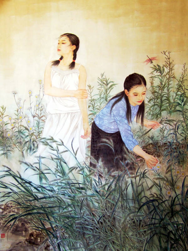 图片[18]-无法抗拒的美——评赵胜琛的工笔人物画中的性感美人-魔性次元