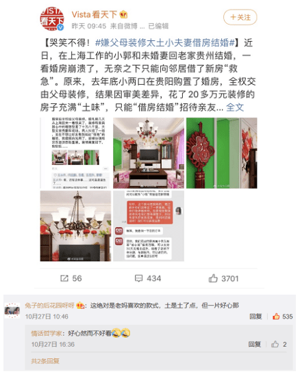 装修|“借婚房”事件引发百万网友共鸣：爸妈的装修审美你永远猜不透