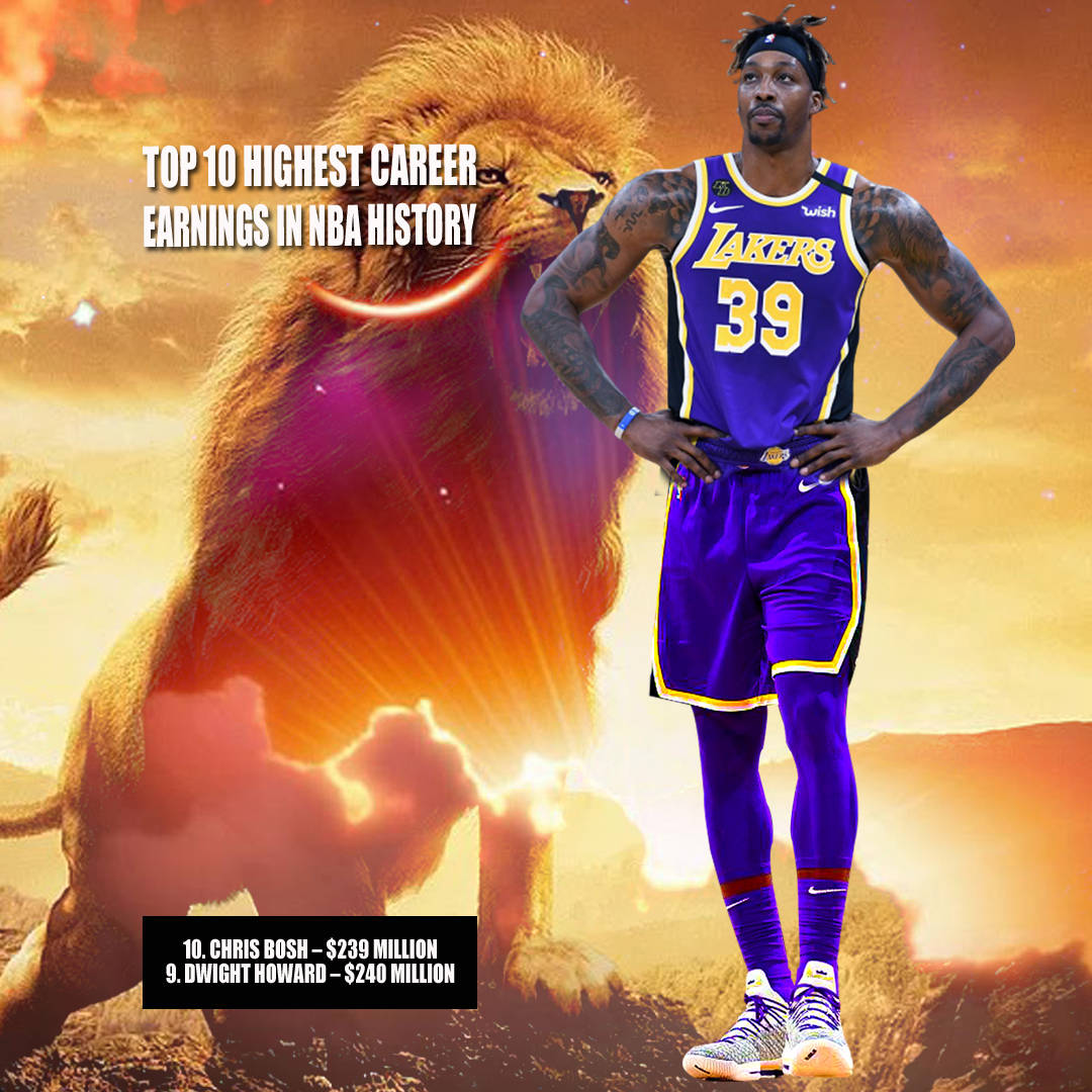 美媒列NBA赚最多钱的十位球员，詹皇第3霍华德第9，两人无冠！