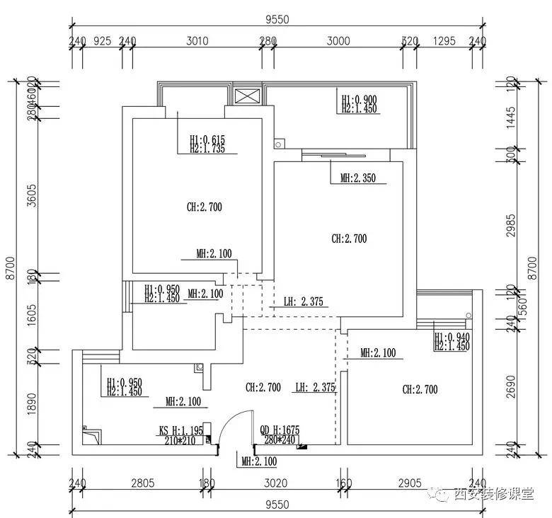 85m642;两室刚需,10万硬装三口之家