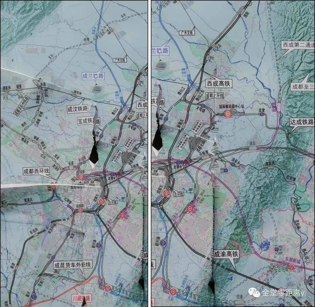 网络上一份 《成都市范围内铁路线网规划图》 引起了小堂妹儿的强烈