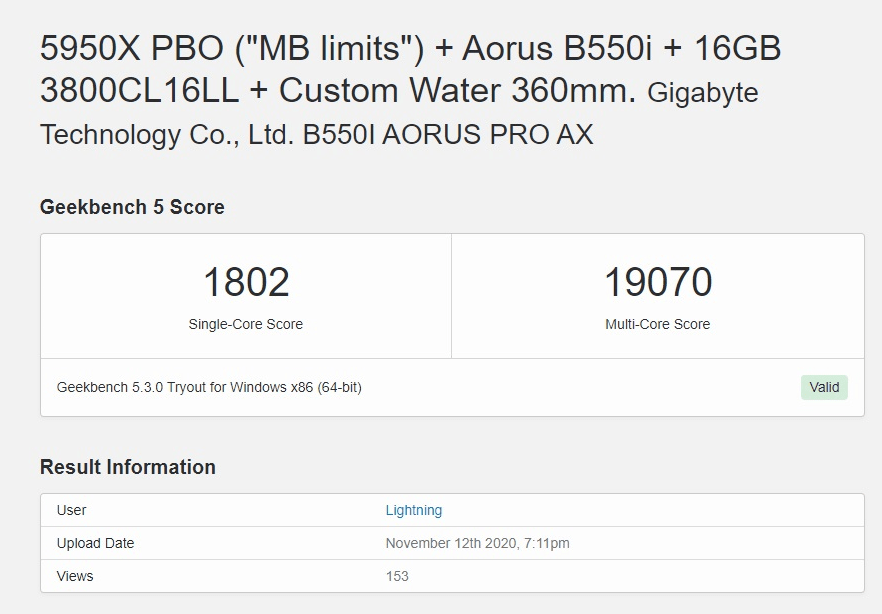 原创amd高频低能r95950xgeekbench水冷单核跑分仅超苹果m16