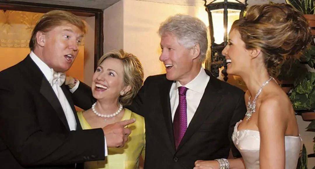 克林顿夫妇和特朗普夫妇——两对下流坯子15年前苟合
