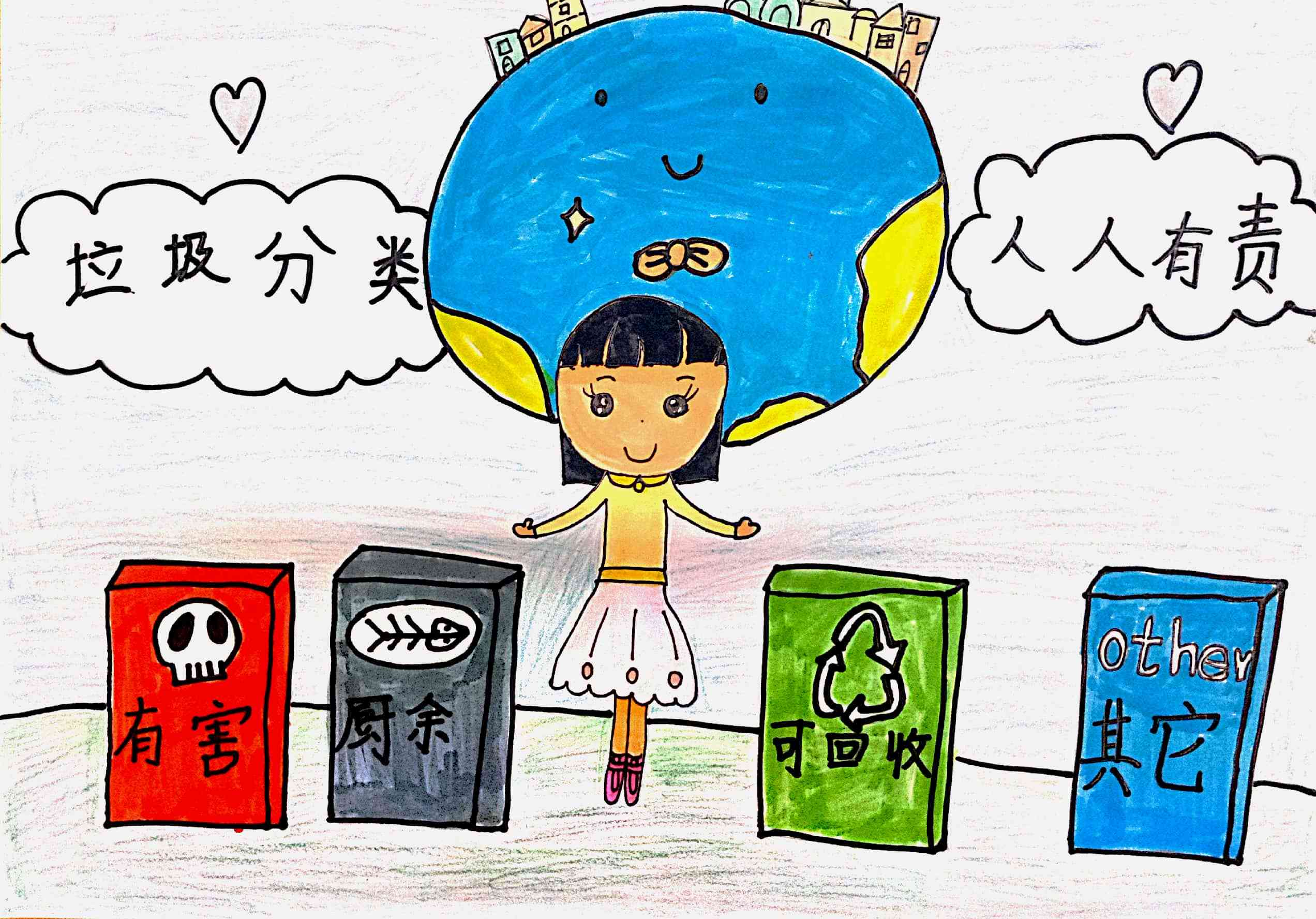 苏州:垃圾分类主题绘画 倡导绿色环保理念