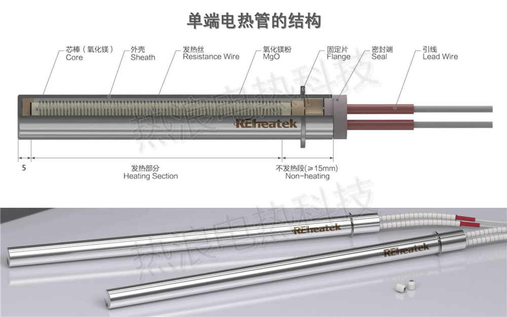 单端电热管的结构