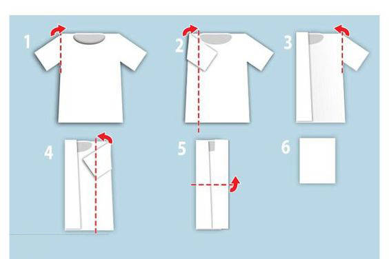 t恤怎么叠才不起皱又省空间 t恤收纳小技巧