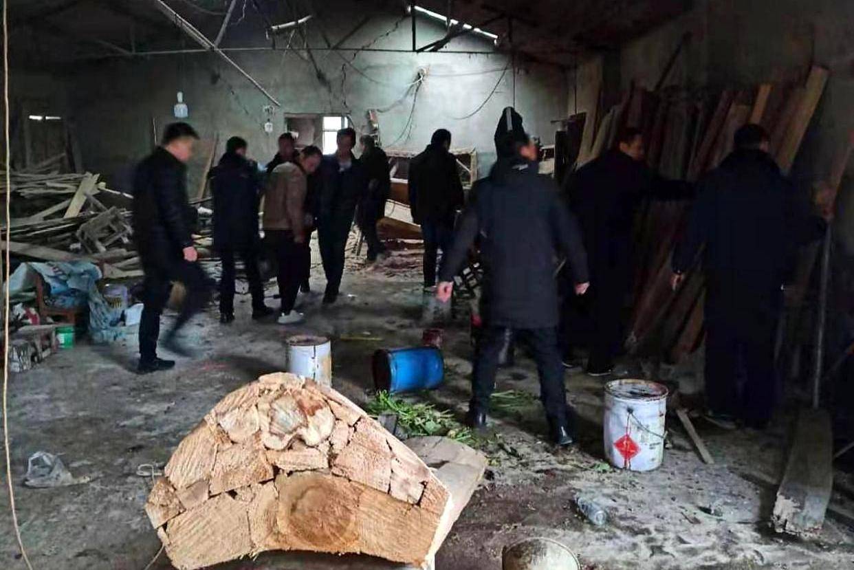 原创武汉市新洲区李集街,力啃硬骨头,一处违法建设被拆除