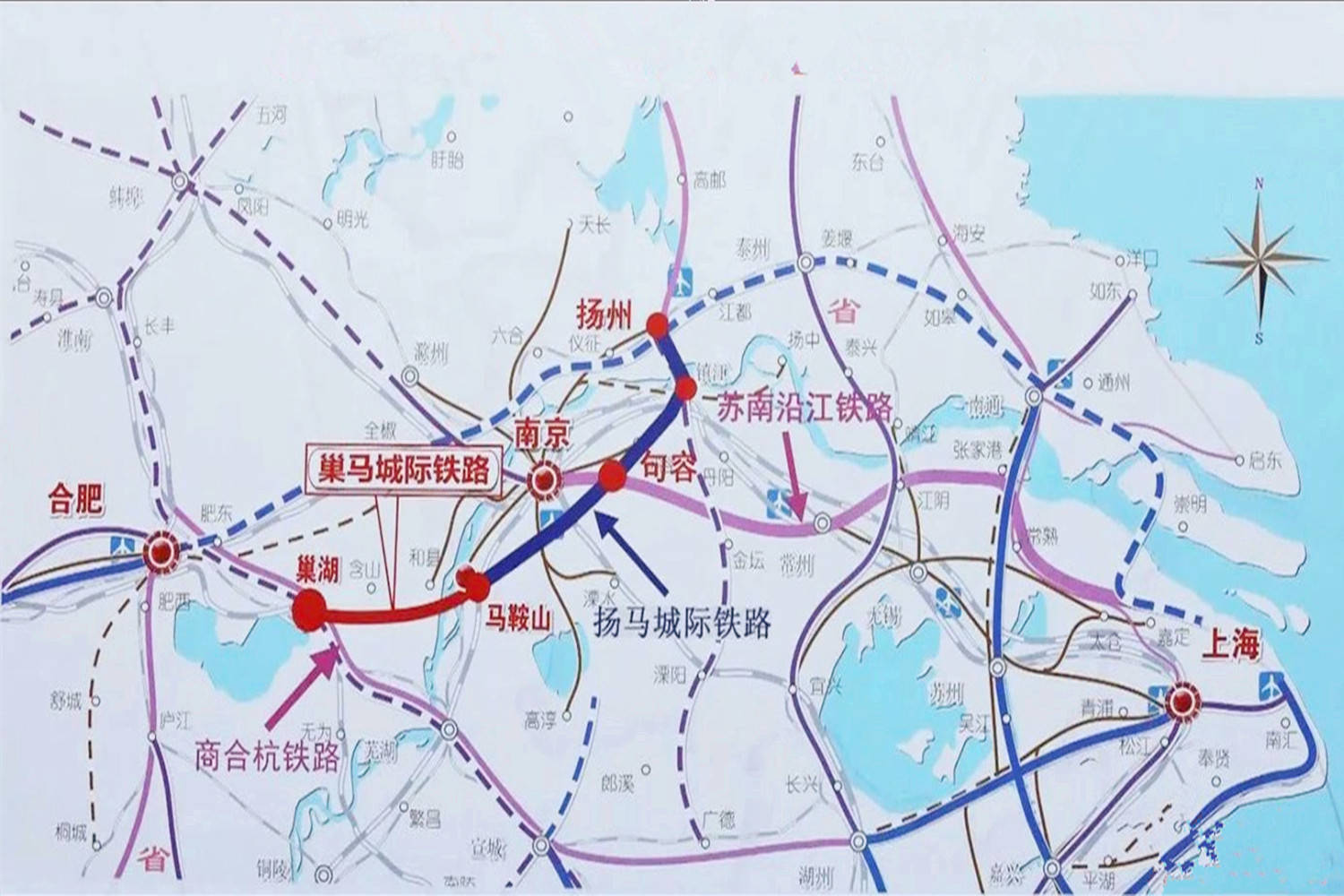 安徽这条城际铁路将开工还要建一座长江大桥类型为公铁两用