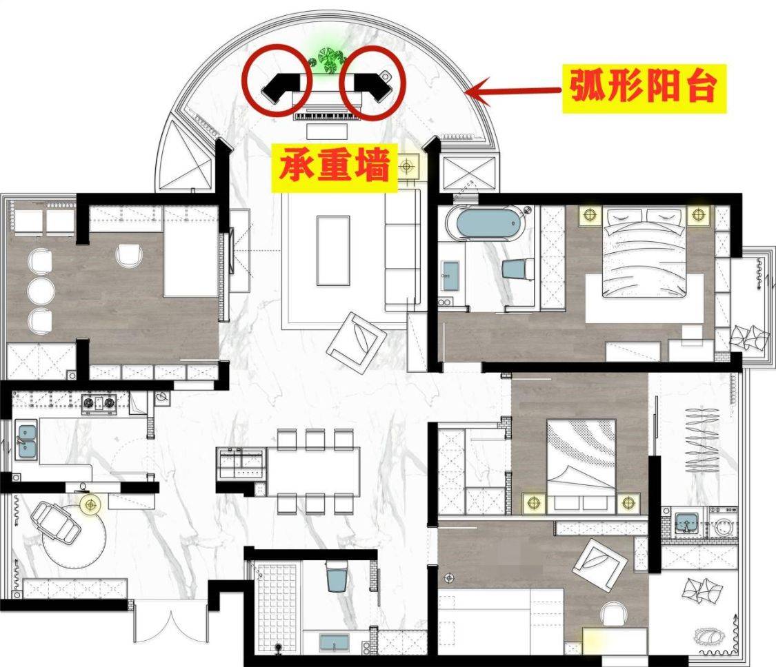 记牢5个方案改造承重墙,家里档次马上来了 ,家里门槛都会被踩烂