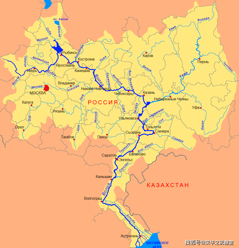 伏尔加河流域图