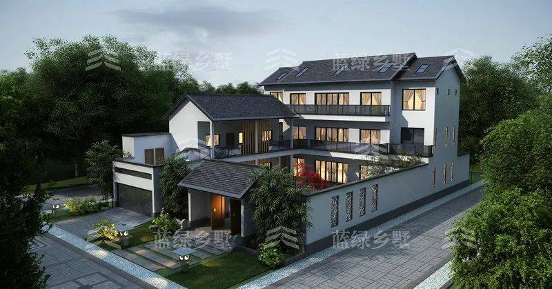 蓝绿乡墅 /乡村别墅 lan lv xiang shu ★景融于房 房即是景 一层