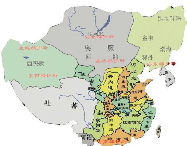 唐朝行政区划地图
