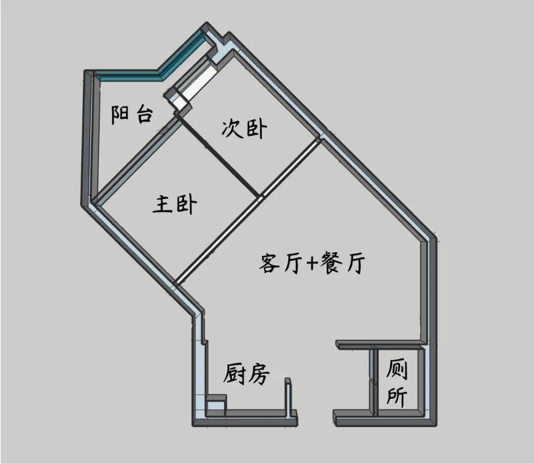 又学到了艺术家爆改70㎡钻石房多加一扇窗美得不像话