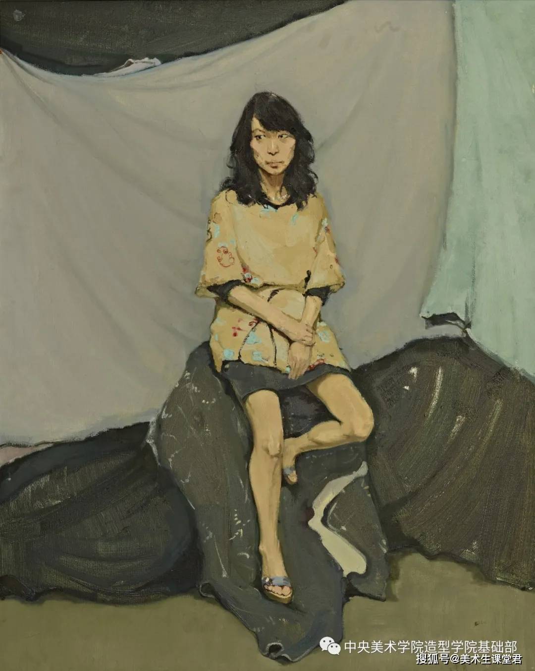 100cm×80cm 2007年 指导教师:贺羽魏小光 《女全身》 布面油画130cm