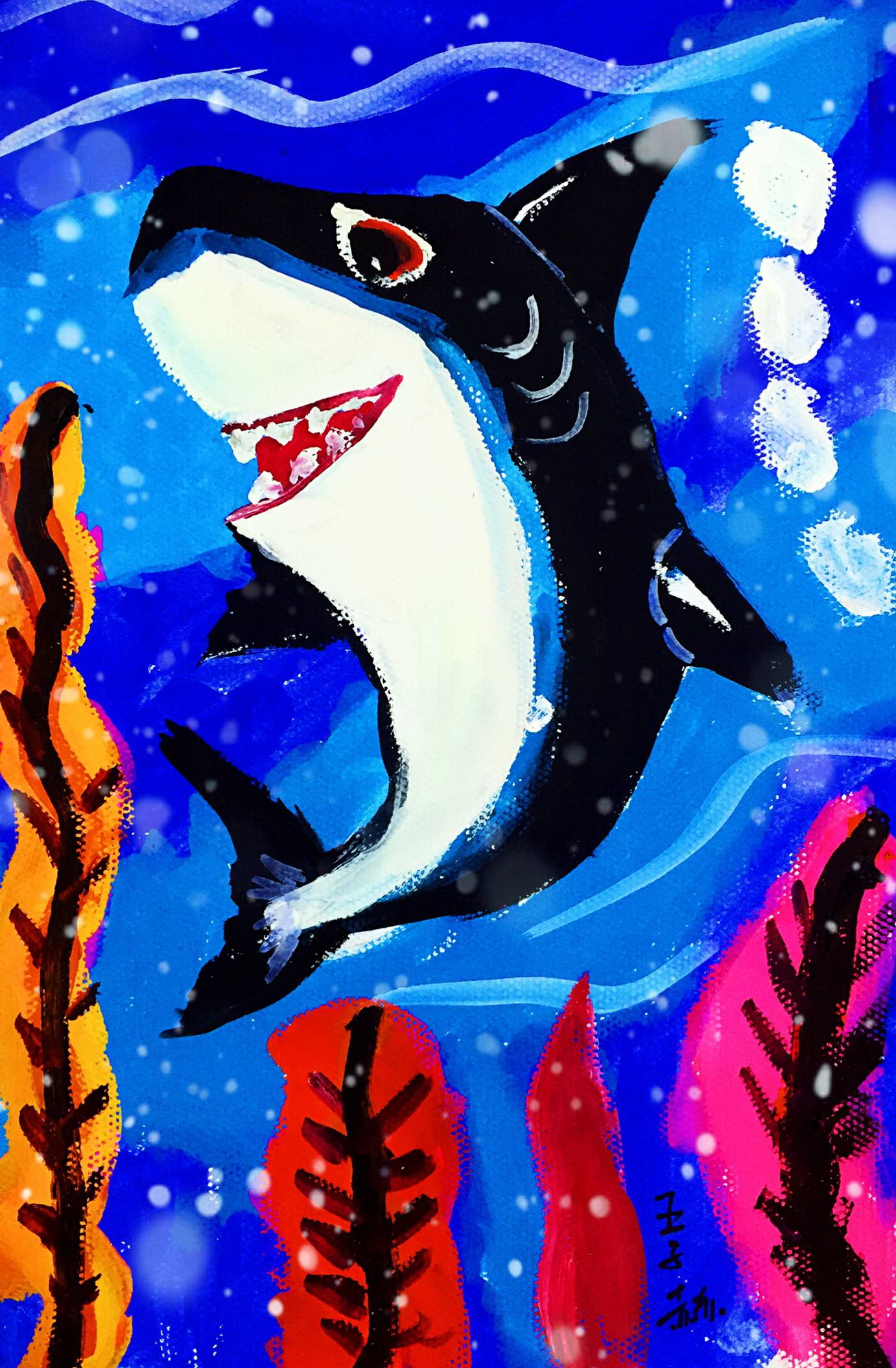 少儿书画大赛:海底世界儿童画,小朋友的亚特兰蒂斯是什么样的?