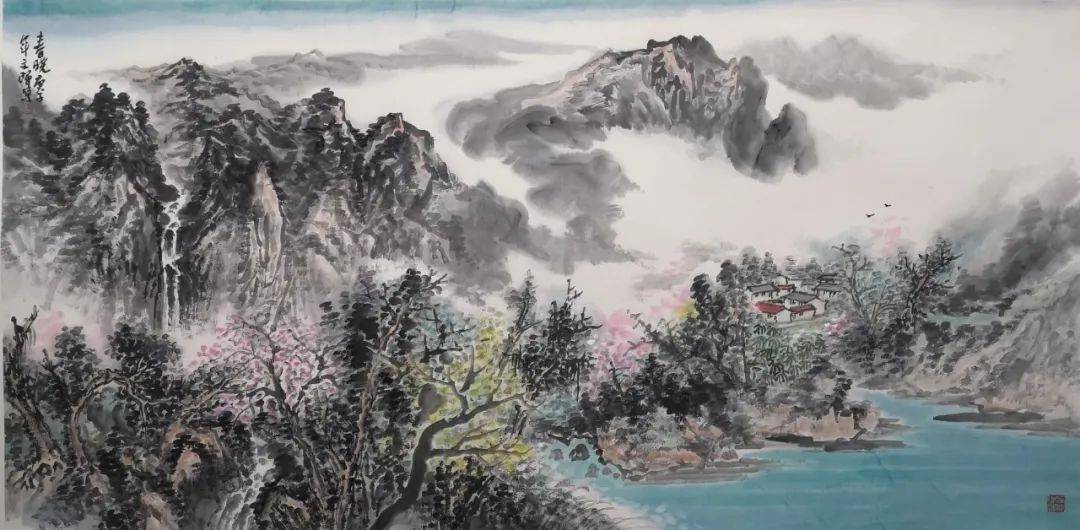 艺展中国汪文晖国画山水作品欣赏2021迎春展