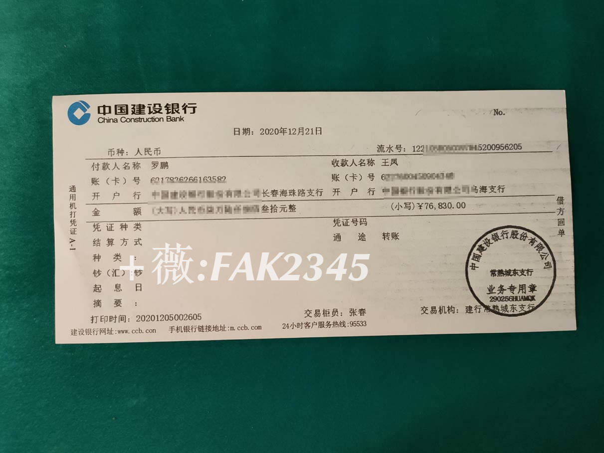 民生银行转账补打交易凭条 来自搜狐网