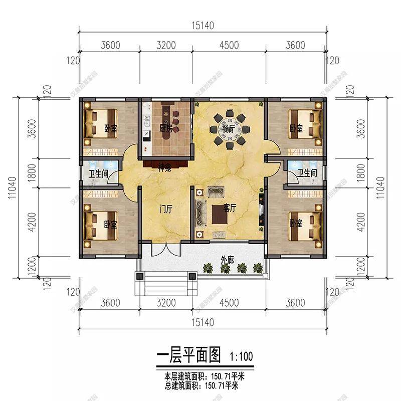 造价16万的一层自建房设计图向往山林田野间的乡村生活