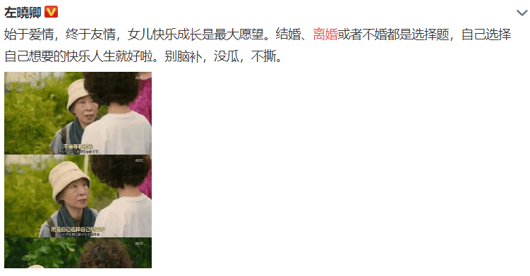 始于爱情,终于友情,左小青官宣离婚_高全建