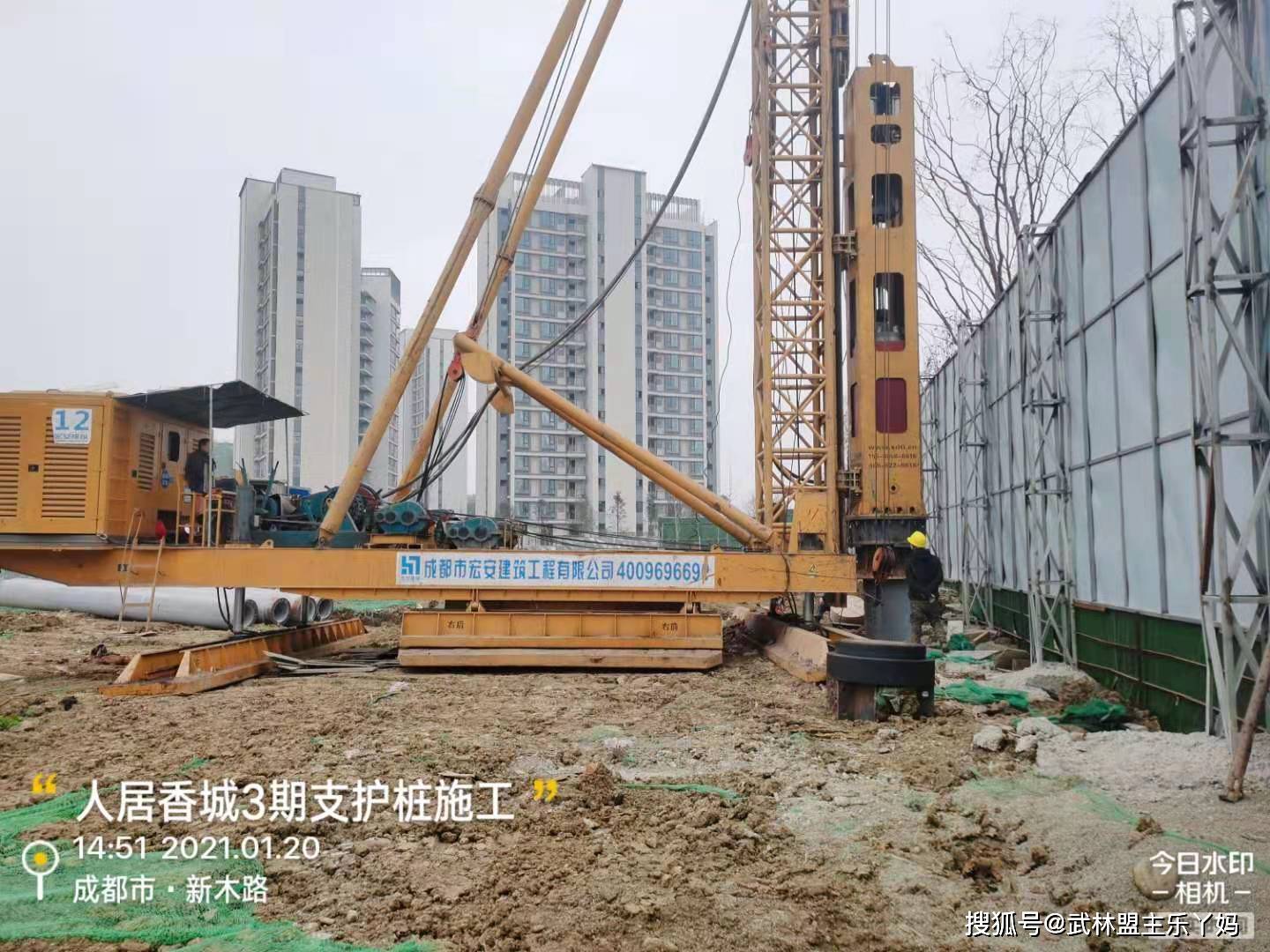 天路重工16吨液压打桩锤φ800预制管桩试桩成功