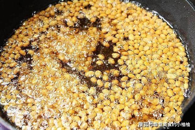 原创老爸炸黄豆有秘诀多加这一步又酥又脆不回软比花生米还香
