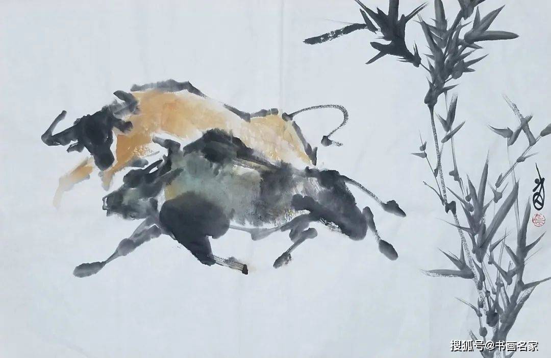 田园系列-68cmx45cm -田园系列-68cmx45cm -百牛图卷760x35- 毛笔