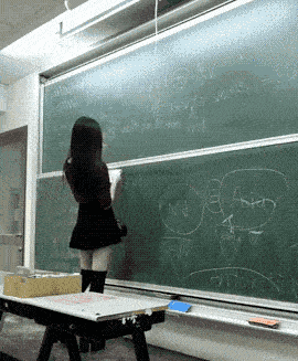 搞笑gif:又是别人的老师 只能望洋兴叹了